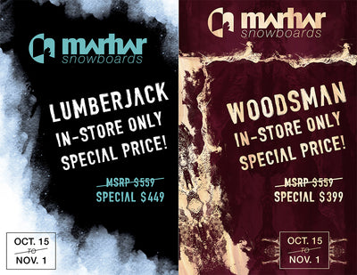 Lumberjack and Woodsman, Our 2017/18 Dealer Specials.